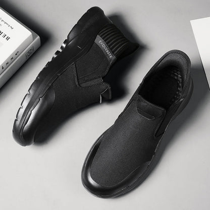 Men‘s’ Slip-On Running Walking Shoes - Zero Laces Comfort, Non-Slip Traction & Cushioned Support