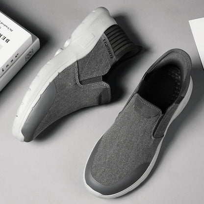 Men‘s’ Slip-On Running Walking Shoes - Zero Laces Comfort, Non-Slip Traction & Cushioned Support