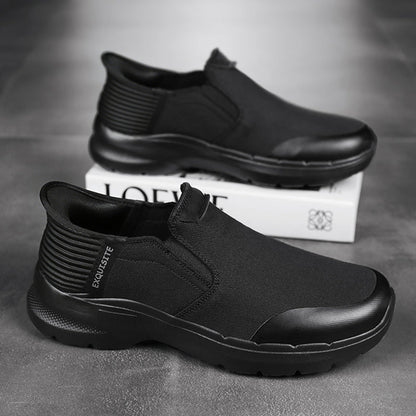 Men‘s’ Slip-On Running Walking Shoes - Zero Laces Comfort, Non-Slip Traction & Cushioned Support