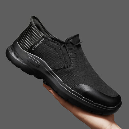 Men‘s’ Slip-On Running Walking Shoes - Zero Laces Comfort, Non-Slip Traction & Cushioned Support