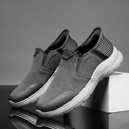 Men‘s’ Slip-On Running Walking Shoes - Zero Laces Comfort, Non-Slip Traction & Cushioned Support