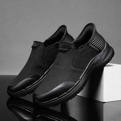 Men‘s’ Slip-On Running Walking Shoes - Zero Laces Comfort, Non-Slip Traction & Cushioned Support