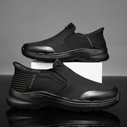 Men‘s’ Slip-On Running Walking Shoes - Zero Laces Comfort, Non-Slip Traction & Cushioned Support