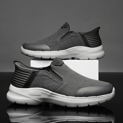 Men‘s’ Slip-On Running Walking Shoes - Zero Laces Comfort, Non-Slip Traction & Cushioned Support