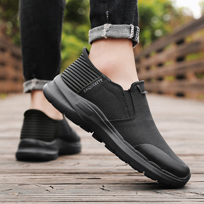 Men‘s’ Slip-On Running Walking Shoes - Zero Laces Comfort, Non-Slip Traction & Cushioned Support