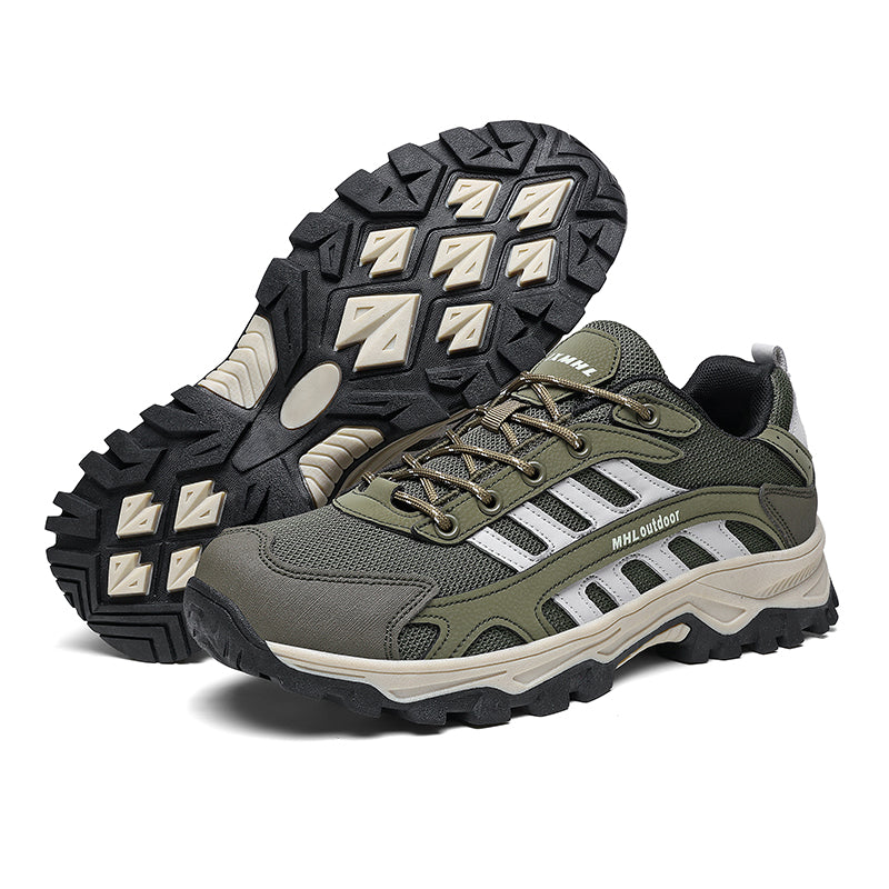 Men's Orthopedic Arch Support Wide Toe Ankle Support Hiking Shoes Waterproof Non-slip Anti-puncture Work Shoes