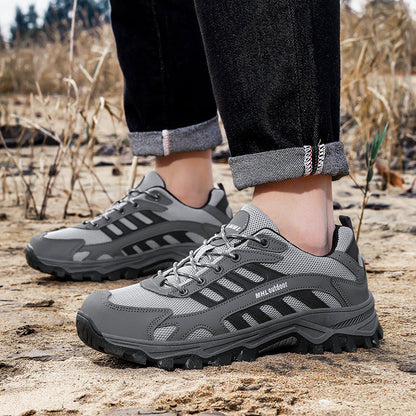 Men's Orthopedic Arch Support Wide Toe Ankle Support Hiking Shoes Waterproof Non-slip Anti-puncture Work Shoes