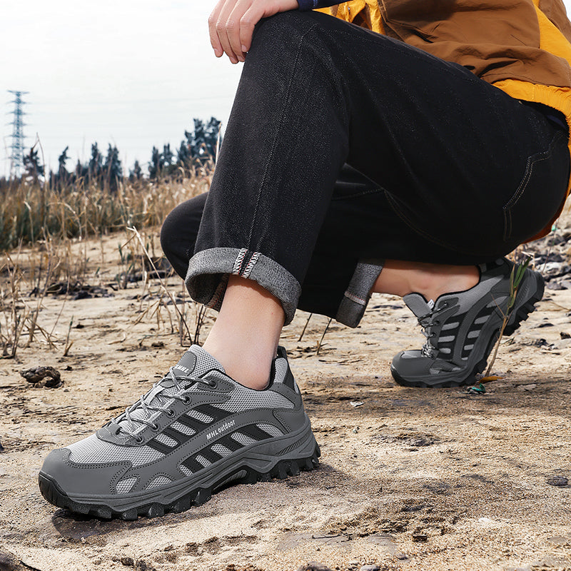 Men's Orthopedic Arch Support Wide Toe Ankle Support Hiking Shoes Waterproof Non-slip Anti-puncture Work Shoes