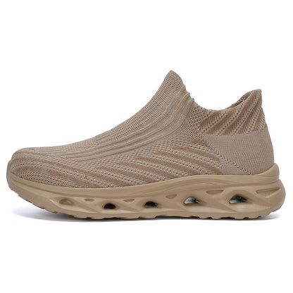 Men‘s’ Slip-On Running Walking Shoes - Zero Laces Comfort, Non-Slip Traction & Cushioned Support