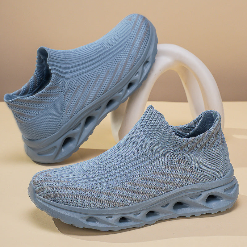 Men‘s’ Slip-On Running Walking Shoes - Zero Laces Comfort, Non-Slip Traction & Cushioned Support