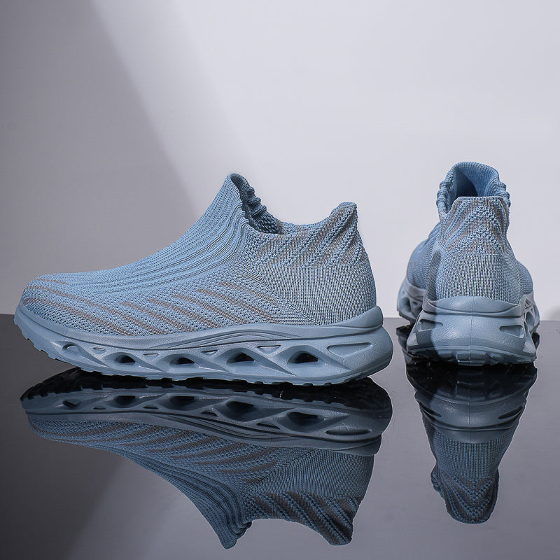 Men‘s’ Slip-On Running Walking Shoes - Zero Laces Comfort, Non-Slip Traction & Cushioned Support
