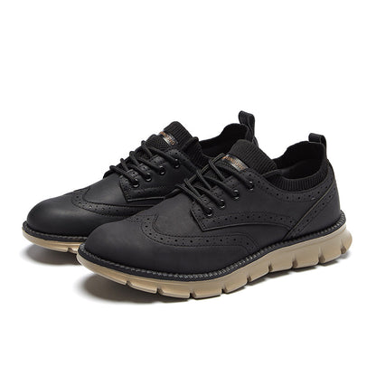 Men’s Retro Leather Zip Boots Built for Comfort, Wide Toe, Arch Support, Pressure Relief, Waterproof for Every Seaso