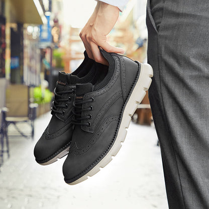 Men’s Retro Leather Zip Boots Built for Comfort, Wide Toe, Arch Support, Pressure Relief, Waterproof for Every Seaso