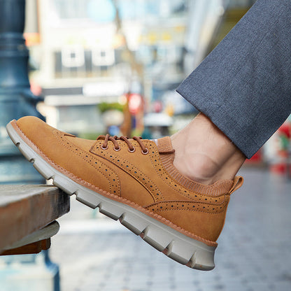 Men’s Retro Leather Zip Boots Built for Comfort, Wide Toe, Arch Support, Pressure Relief, Waterproof for Every Seaso