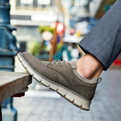 Men’s Retro Leather Zip Boots Built for Comfort, Wide Toe, Arch Support, Pressure Relief, Waterproof for Every Seaso
