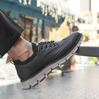 Men’s Retro Leather Zip Boots Built for Comfort, Wide Toe, Arch Support, Pressure Relief, Waterproof for Every Seaso