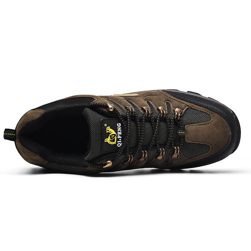 Men's Orthopedic Walking Shoes - Built-In Arch Support; Waterproof Leather Upper; Wide Toe; Non-Slip; Anti-Wear; Comfortable