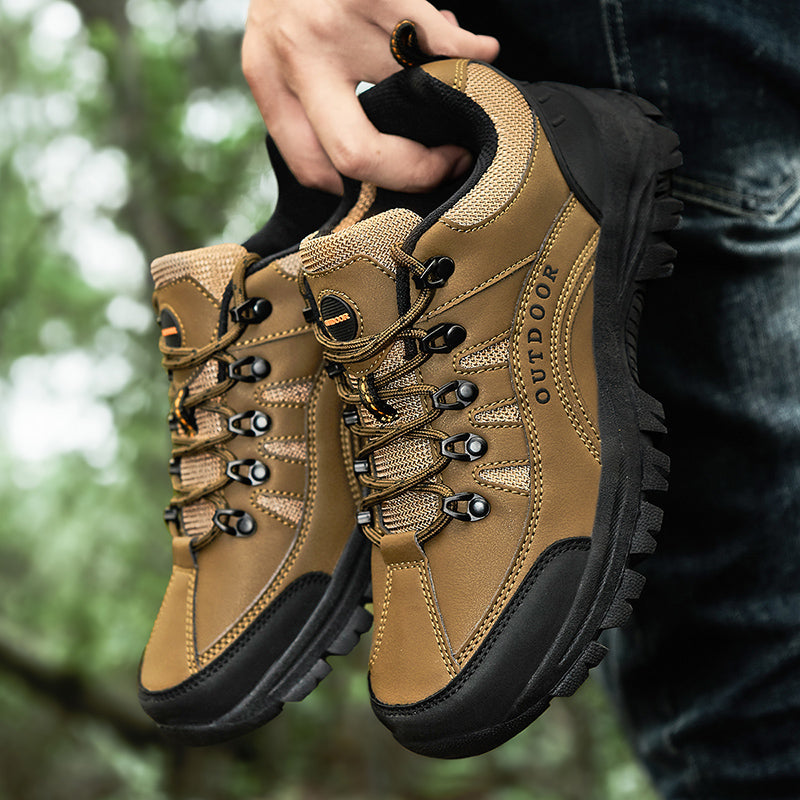 Men's Orthopedic Arch Support Wide Toe Lightweight Hiking Shoes Waterproof Non-slip Scratch-Resistant Work Shoes, Ideal For Hike All Day with Comfort and Zero Fatigue