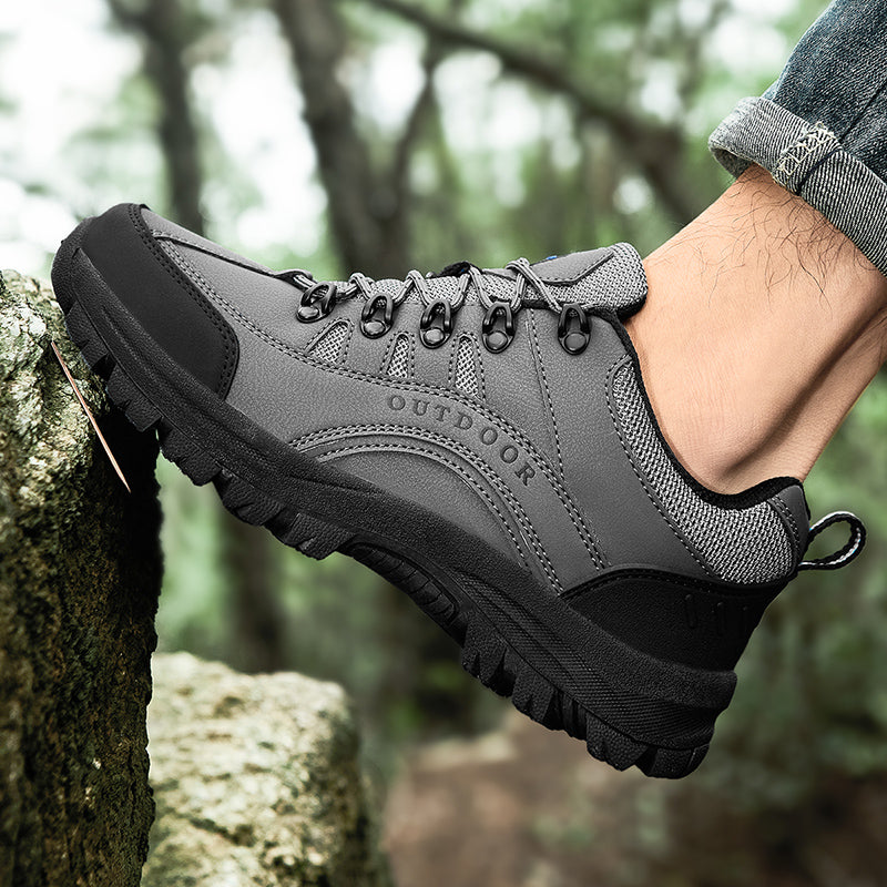 Men's Orthopedic Arch Support Wide Toe Lightweight Hiking Shoes Waterproof Non-slip Scratch-Resistant Work Shoes, Ideal For Hike All Day with Comfort and Zero Fatigue