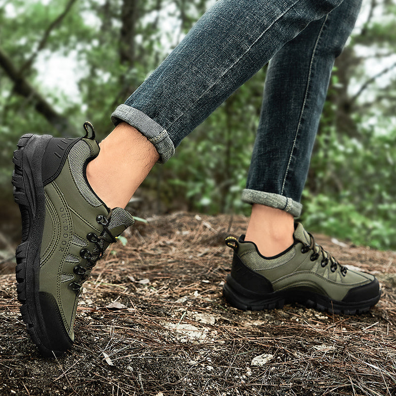 Men's Orthopedic Arch Support Wide Toe Lightweight Hiking Shoes Waterproof Non-slip Scratch-Resistant Work Shoes, Ideal For Hike All Day with Comfort and Zero Fatigue