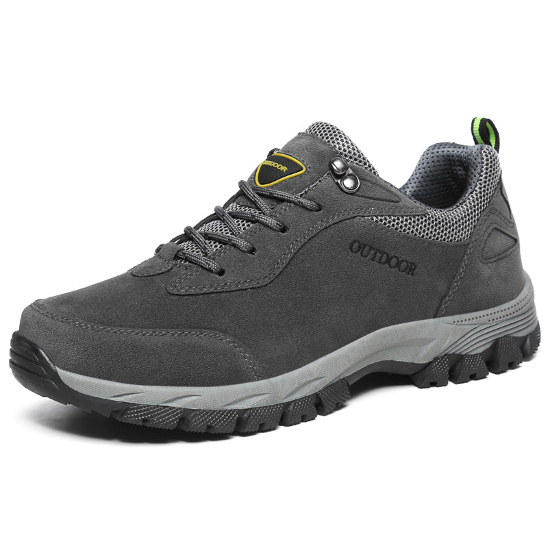 Men's Orthopedic Outdoor Work Boots - Built-In Arch Support; Waterproof Leather Upper; Wide Toe; Non-Slip; Ankle Support; Scratch&Smash&Puncture Resistant; Perfect For Hiking, Travel, Walk and Work.