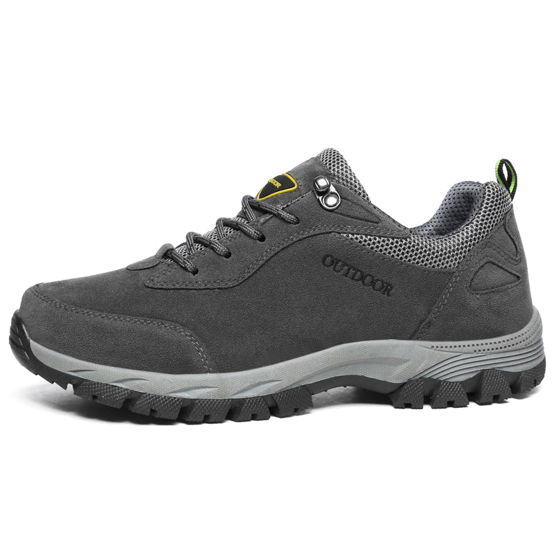 Men's Orthopedic Outdoor Work Boots - Built-In Arch Support; Waterproof Leather Upper; Wide Toe; Non-Slip; Ankle Support; Scratch&Smash&Puncture Resistant; Perfect For Hiking, Travel, Walk and Work.