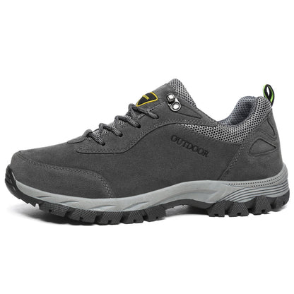 Men's Orthopedic Outdoor Work Boots - Built-In Arch Support; Waterproof Leather Upper; Wide Toe; Non-Slip; Ankle Support; Scratch&Smash&Puncture Resistant; Perfect For Hiking, Travel, Walk and Work.