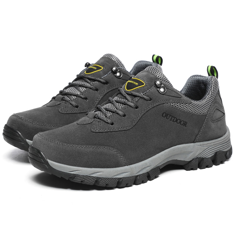 Men's Orthopedic Outdoor Work Boots - Built-In Arch Support; Waterproof Leather Upper; Wide Toe; Non-Slip; Ankle Support; Scratch&Smash&Puncture Resistant; Perfect For Hiking, Travel, Walk and Work.