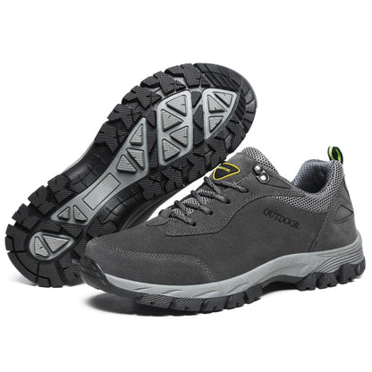 Men's Orthopedic Outdoor Work Boots - Built-In Arch Support; Waterproof Leather Upper; Wide Toe; Non-Slip; Ankle Support; Scratch&Smash&Puncture Resistant; Perfect For Hiking, Travel, Walk and Work.