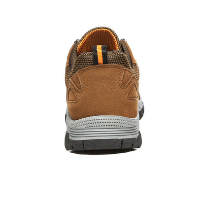 Men's Orthopedic Outdoor Work Boots - Built-In Arch Support; Waterproof Leather Upper; Wide Toe; Non-Slip; Ankle Support; Scratch&Smash&Puncture Resistant; Perfect For Hiking, Travel, Walk and Work.