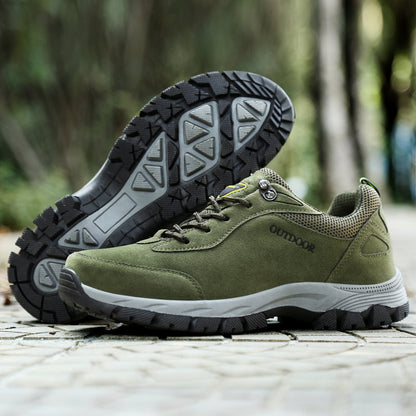Men's Orthopedic Outdoor Work Boots - Built-In Arch Support; Waterproof Leather Upper; Wide Toe; Non-Slip; Ankle Support; Scratch&Smash&Puncture Resistant; Perfect For Hiking, Travel, Walk and Work.