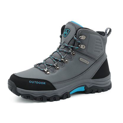 Men's Genuine Leather Work Boots - Lace-Up, Slip-Resistant, Wide Toe Box with Arch Support