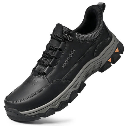 Men's Genuine Leather Casual Boots - Lace-Up, Maximum Support, Wide Toe Box with Arch Support