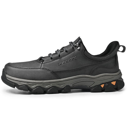 Men's Genuine Leather Casual Boots - Lace-Up, Maximum Support, Wide Toe Box with Arch Support