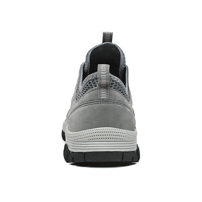 Men's Genuine Leather Breathable Lightweight Arch Support Hiking Orthopedic Shoes
