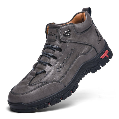 (🎁#5 Best Seller)  Men’s Orthopedic Handmade Leather Driving Boots–Pressure Relief, Waterproof, Slip-Resistant, Wide Toe, Arch&Ankle Support for Everyday & Travel