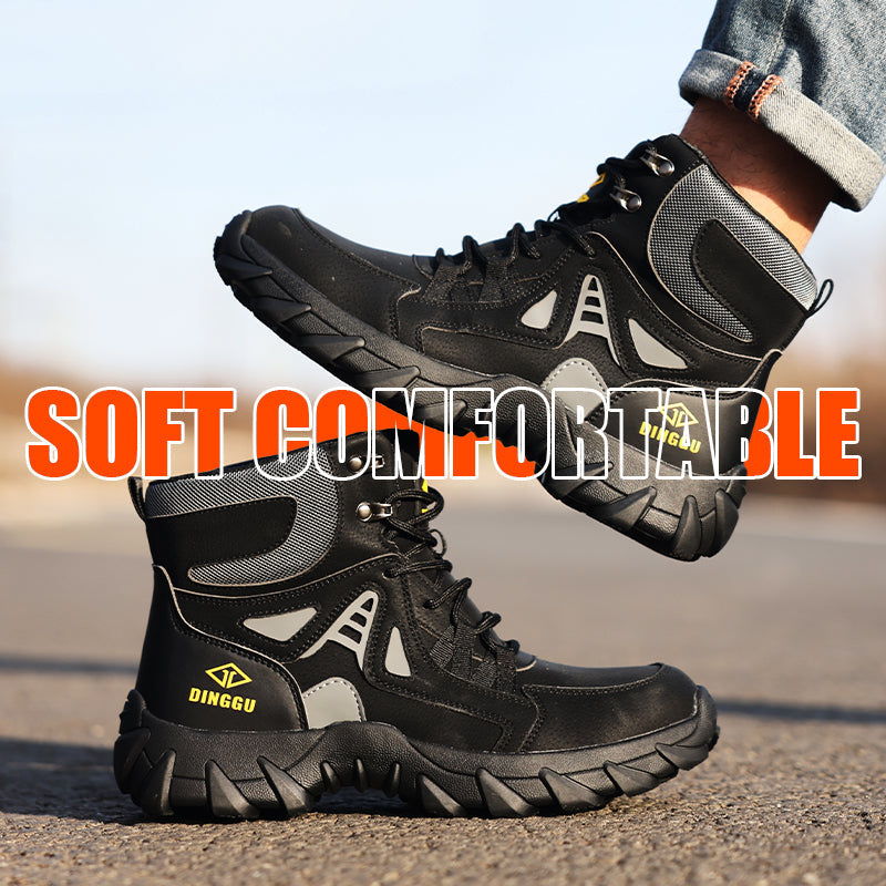 Men’s Steel Toe Orthotic Work Boots – Puncture-Resistant, Waterproof, Non-Slip, All-Day Comfort