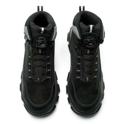 Men's Steel Toe Hand Stitched Cow Leather Boots Motorcycle Boots Work Boots Hiking Boots