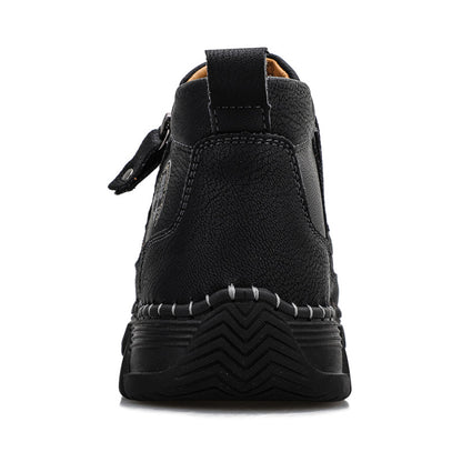 (⏰NOW ON: 70% OFF Sale! 🔥)Men's Premium Motorcycle Boots – Hand-Stitched Genuine Leather, USMCA Recommended - Wide Toe, Waterproof, Anti-Slip, Anti-Sprain, Ortho Support, Suitable for Riding, Work, Driving, Hiking