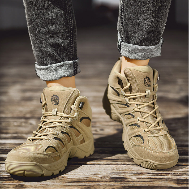 Men’s Orthotic Hiking Work Boots – Arch Support, Wide Toe Box, Protective Design, All-Day Stability