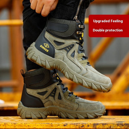 Men’s Steel Toe Orthotic Work Boots – Puncture-Resistant, Waterproof, Non-Slip, All-Day Comfort