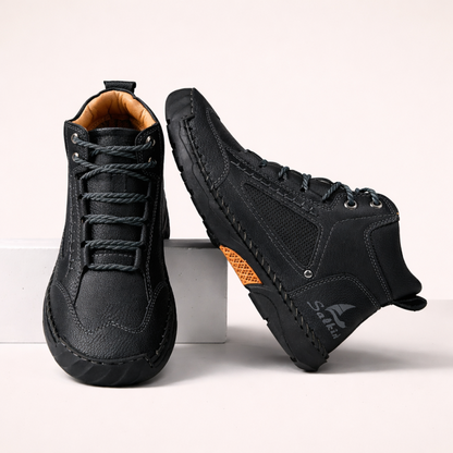 (🎁#2 Best Seller) Men's Handmade Leather Boots Waterproof Arch Support Spacious Toe Box