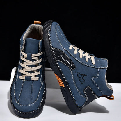 Men’s Handmade Leather Boots – Waterproof, Arch Support, Pressure Relief, Wide Toe Box, Built for Outdoor Comfort