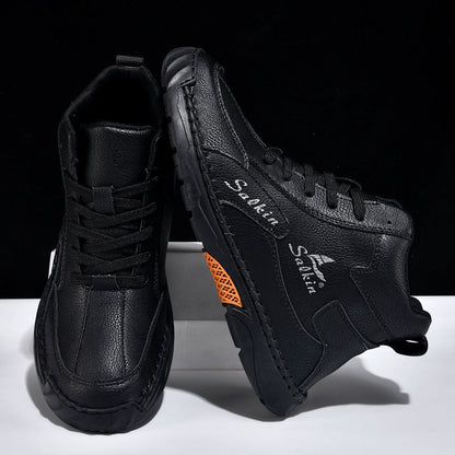 Men’s Handmade Leather Boots – Waterproof, Arch Support, Pressure Relief, Wide Toe Box, Built for Outdoor Comfort