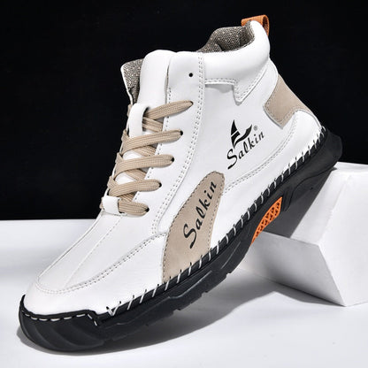Men’s Handmade Leather Boots – Waterproof, Arch Support, Pressure Relief, Wide Toe Box, Built for Outdoor Comfort