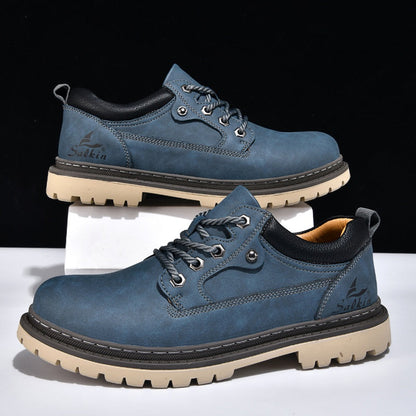 Men’s Durable Orthopedic  Leather Hiking Shoes – Waterproof, Slip-Resistant, Arch Support, Comfortable for All-Day Wear
