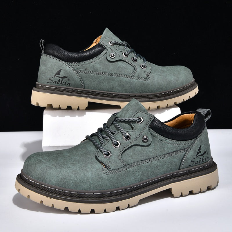 Men’s Durable Orthopedic  Leather Hiking Shoes – Waterproof, Slip-Resistant, Arch Support, Comfortable for All-Day Wear