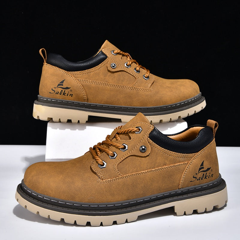 Men’s Durable Orthopedic  Leather Hiking Shoes – Waterproof, Slip-Resistant, Arch Support, Comfortable for All-Day Wear