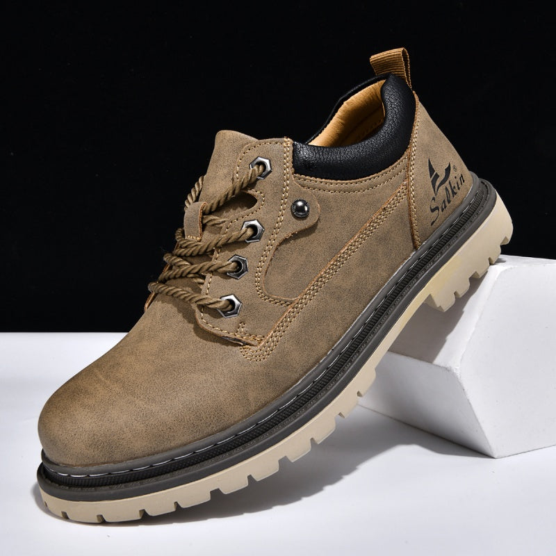 Men’s Durable Orthopedic  Leather Hiking Shoes – Waterproof, Slip-Resistant, Arch Support, Comfortable for All-Day Wear