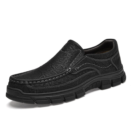 ⏰Limited-Time 70% OFF –Men’s Slip-On Leather Loafers – Comfortable All-Day Walking Shoes with Arch Support, Non-Slip, Perfect for Work & Casual